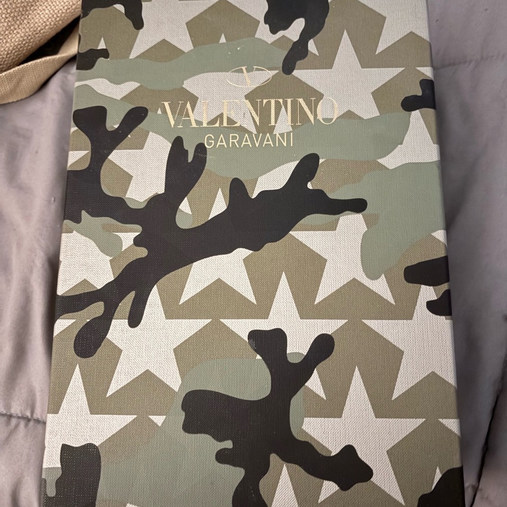 Valentino Garavani  black and white studded shoes